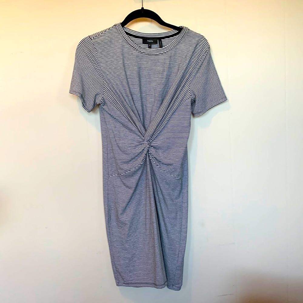 Theory Knot Tee Dress / Rubric Stripe / size M